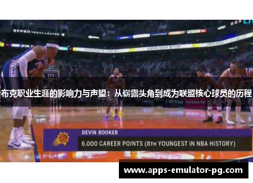 布克职业生涯的影响力与声望：从崭露头角到成为联盟核心球员的历程